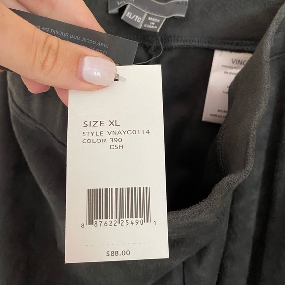 Legging Vince En Fausse Suède - Couleur Truffe - Taille XL - Neuf Avec étiquettes